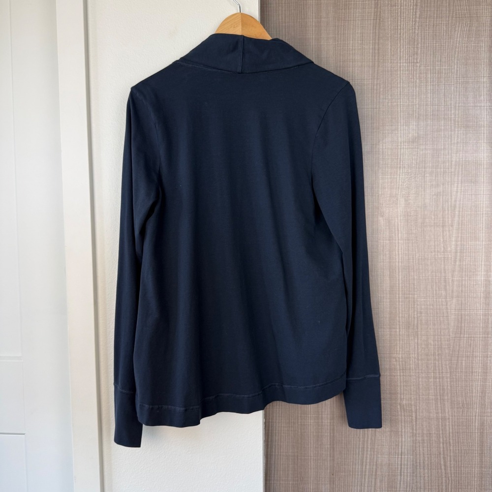 Pact Navy Organic Luxe Essential Swing Cardigan Open Size Medium - Picture 10 of 15